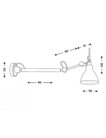 Shilo DAISEN 1xE27 black wall lamp 4482 - product 2
