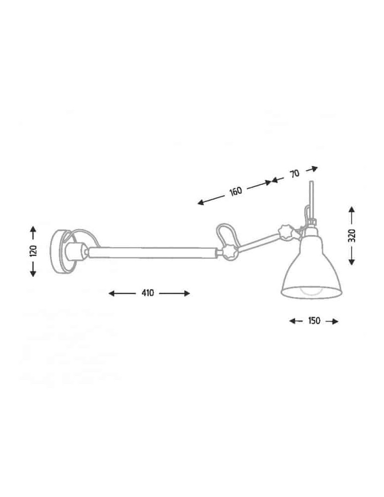 Cantilever wall lamps - Shilo DAISEN 1xE27 black wall lamp 4482 - product kolory-swiatla.pl 2