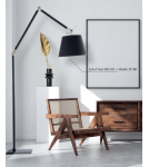 Floor lamps with lampshade - Azzardo ZYTA FLOOR LAMPBODY BK/GO 1xE27 Floor Arm Moving Without Lampshade Black Gold AZ4193 - product 2