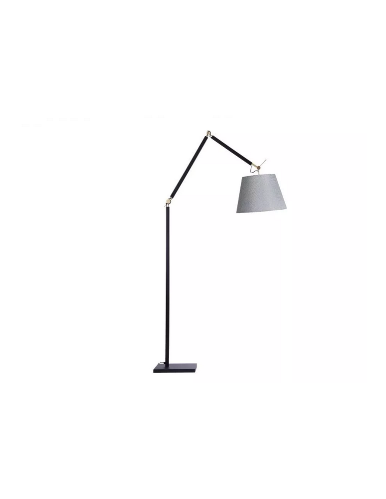 Floor lamps with lampshade - Azzardo ZYTA FLOOR LAMPBODY BK/GO 1xE27 Floor Arm Moving Without Lampshade Black Gold AZ4193 - product kolory-swiatla.pl 1