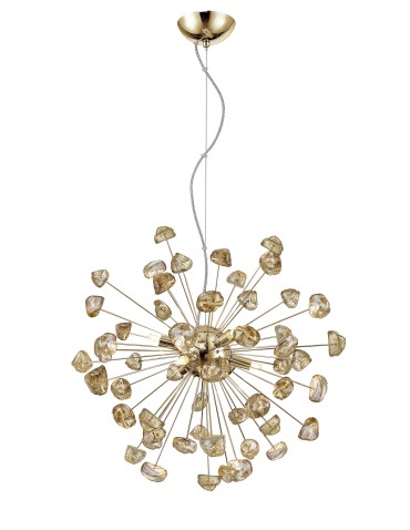 Zuma Line Star Gold/Gold 6xG9 French Gold Amber P0539-06A-F7DY Pendant Lamp.