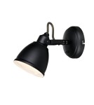 Loft wall lamps - industrial - Markslojd FJALLBACKA 1L Black Mat 105814 Wall lamp. - product 1