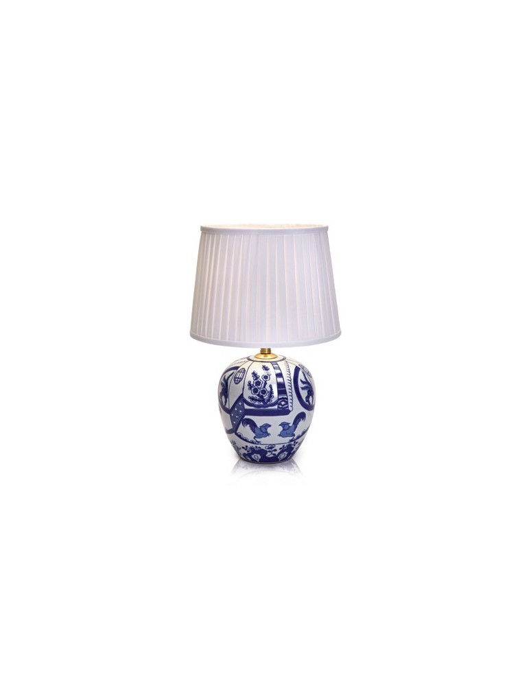 Classic table lamps - Markslojd GÖTEBORG 1L 30.5cm Blue/White 105000 Table Lamp - product kolory-swiatla.pl 1