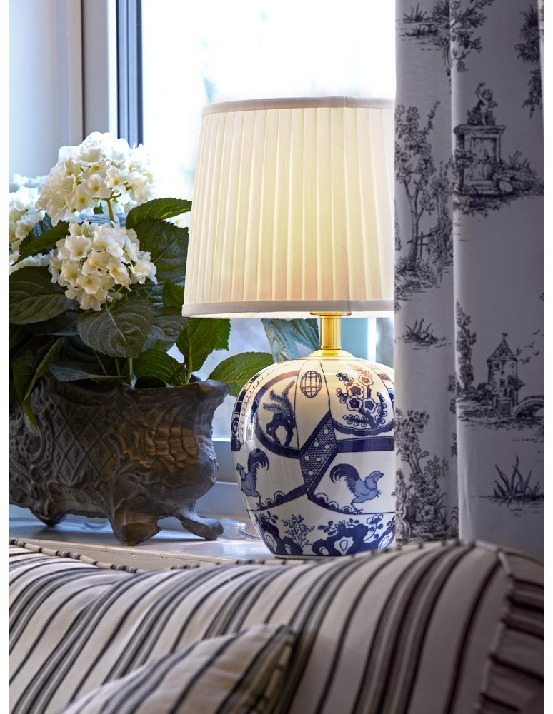 Classic table lamps - Markslojd GÖTEBORG 1L 30.5cm Blue/White 105000 Table Lamp - product kolory-swiatla.pl 2