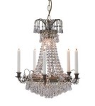 Glamour chandeliers - Markslojd LÄCKÖ Crown 6L Antique/Brilliant 100642 Chandelier. - product 1
