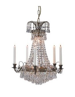 Markslojd LÄCKÖ Crown 6L Antique/Brilliant 100642 Chandelier.
