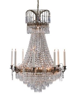 Markslojd LÄCKÖ Korona 9L Antyczny/Brilliant 100659 Żyrandol