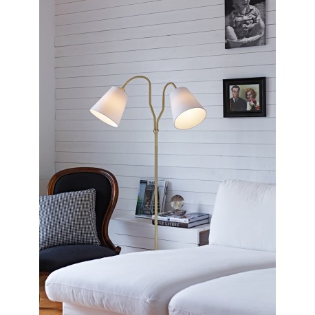 Markslojd MODENA 2L Brass/White 105274 Floor Lamp