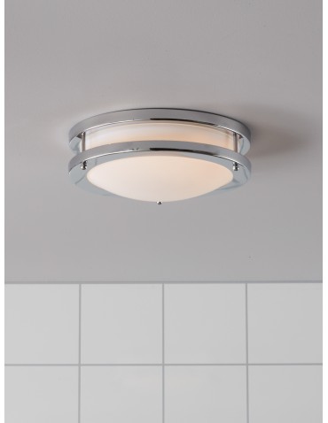 Markslojd TABY LED IP44 Chrom/Biały 105621 Plafon - produkt 2