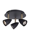 Markslojd CIRO Ceiling 3L Czarny/Mosiądz 106320 Plafon