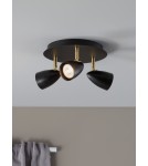 Spotlight ceiling lamps - Markslojd CIRO Ceiling 3L Black/Brass 106320 Plafond. - product 2