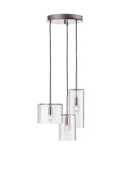 Markslojd ROCKFORD 3L Chrom/Przezroczysty 105099 Wisząca