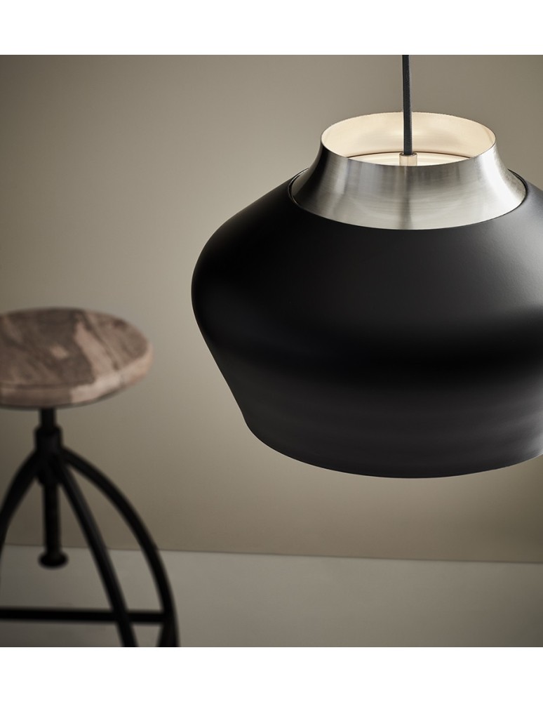 Pendant lamps - Markslojd KOM Hanging 31cm 1L Black/Steel 107378 - product kolory-swiatla.pl 3