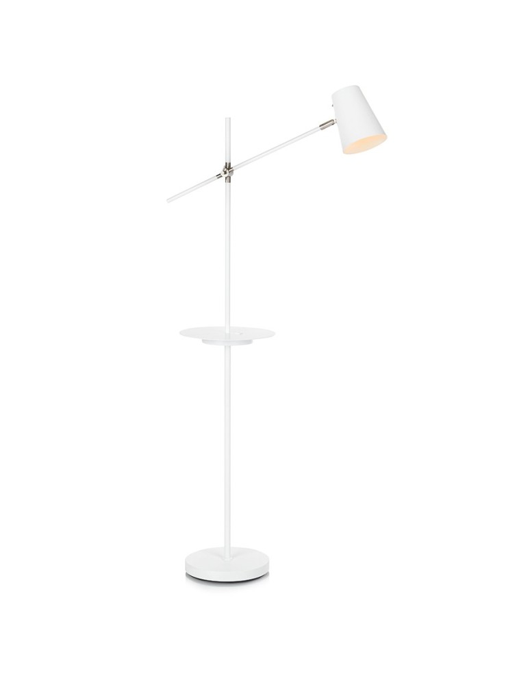 Broken floor lamps - Markslojd Linear White 1xE14 USB Floor Lamp 107308 - product kolory-swiatla.pl 1