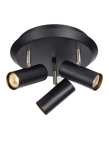 Markslojd Barcelona Black Plafond 3xGU10 107348
