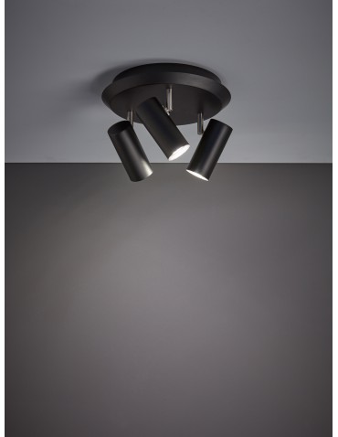 Markslojd Barcelona Czarny Plafon 3xGU10 107348 - produkt 2