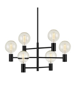 Markslojd CAPITAL 6L Black 107281 Black Pendant.