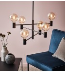 Scandinavian style chandeliers - Markslojd CAPITAL 6L Black 107281 Black Pendant. - product 3