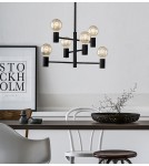 Scandinavian style chandeliers - Markslojd CAPITAL 6L Black 107281 Black Pendant. - product 4