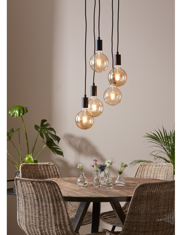 Pendant lamps bulbs - Markslojd SKY 5L 5xE27 Black 107467 pendant - product kolory-swiatla.pl 1