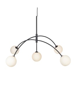 Markslojd HEAVEN 5L 5xG9 Czarny/Opal 107560 wisząca