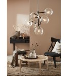 Pendant lamps spheres - Markslojd ANDREW Pendant 6L Black/Transparent 107748 - product 2