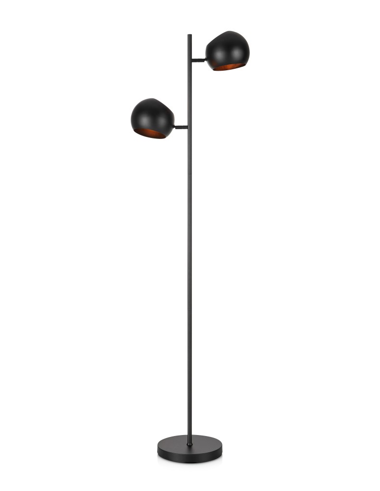 Adjustable floor lamps - Markslojd EDGAR Floor Lamp 2L Black 107741 - product kolory-swiatla.pl 1