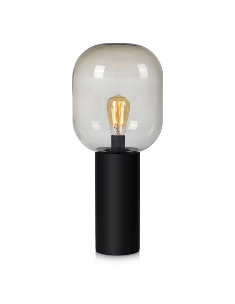 Scandinavian style table lamps - Markslojd BROOKLYN Table 1L 56cm Black/Smoke 107479 - product kolory-swiatla.pl 1