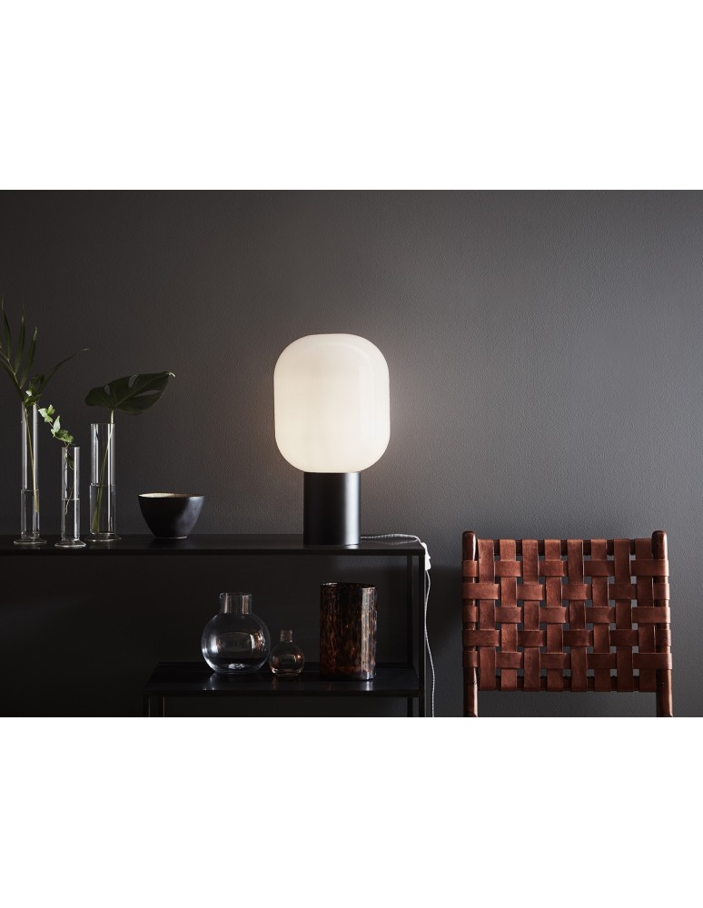 Scandinavian style table lamps - Markslojd BROOKLYN Table 1L 44cm Black/White 107482 - product kolory-swiatla.pl 2