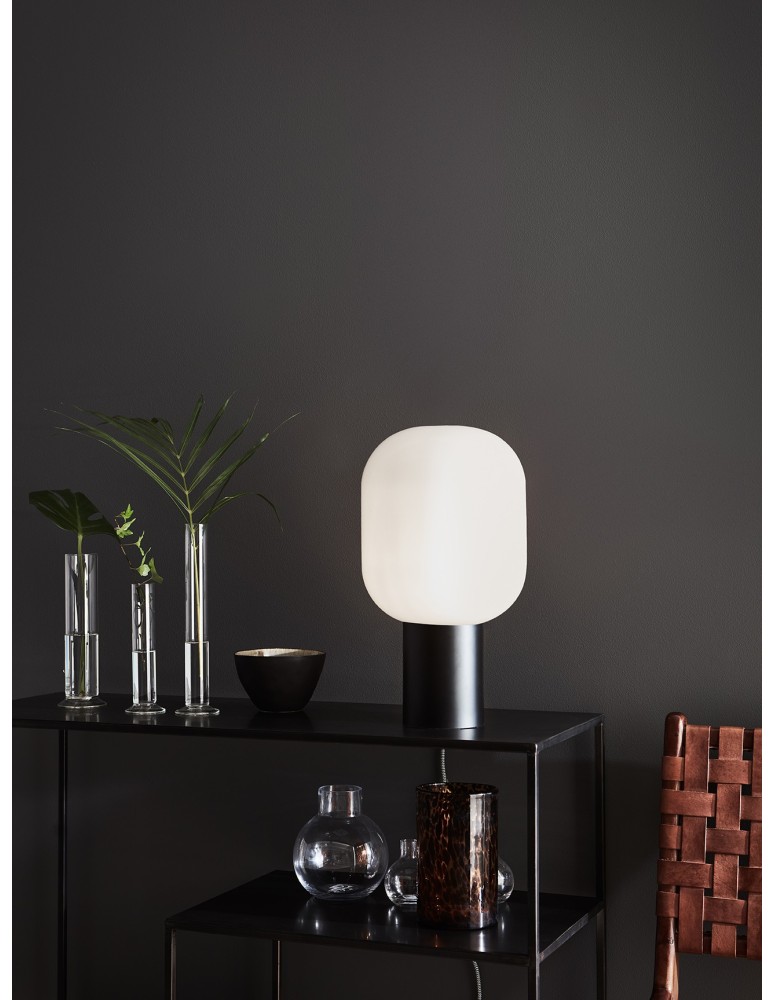 Scandinavian style table lamps - Markslojd BROOKLYN Table 1L 44cm Black/White 107482 - product kolory-swiatla.pl 3