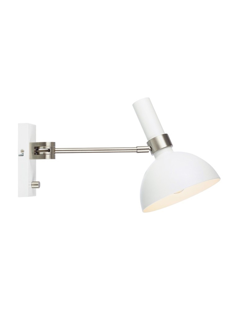 Scandinavian style wall lamps - Markslojd LARRY Wall lamp 1L White/steel 107499 - product kolory-swiatla.pl 1
