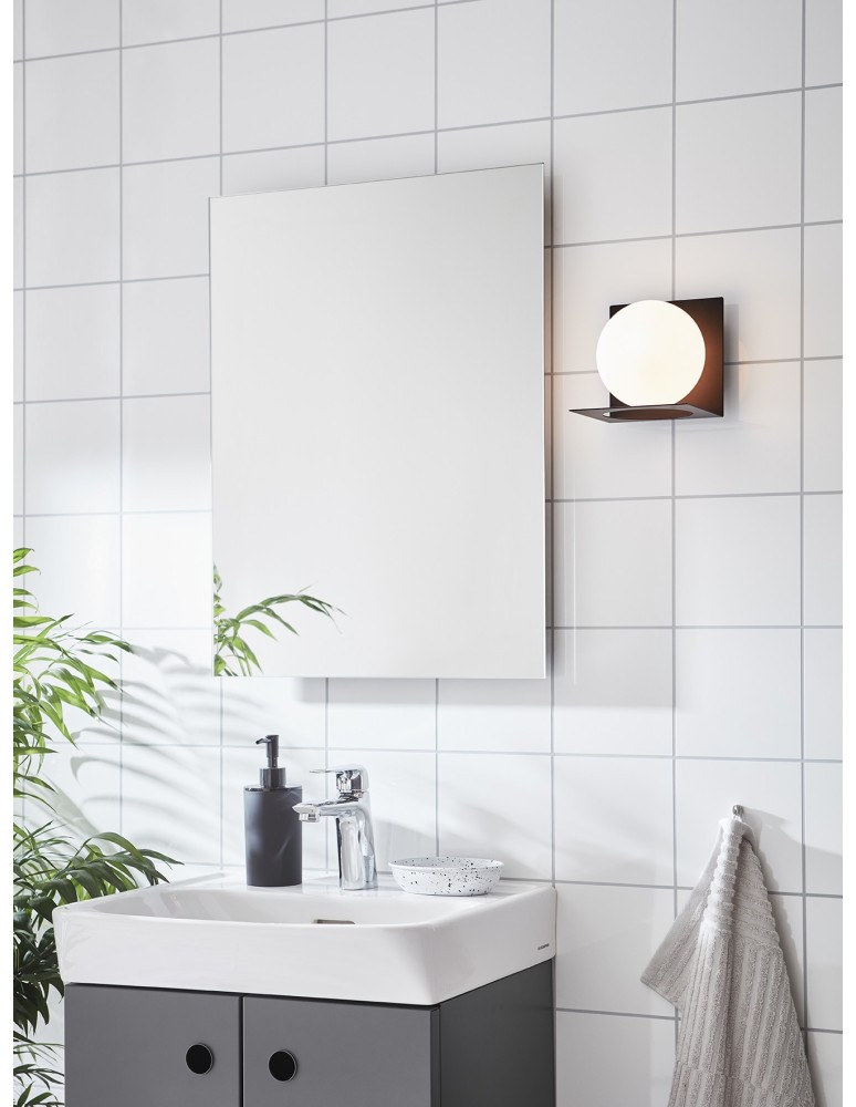 Bathroom wall lamps - Markslojd ZENIT Wall lamp 1L IP44 Black/White 107495 - product kolory-swiatla.pl 2
