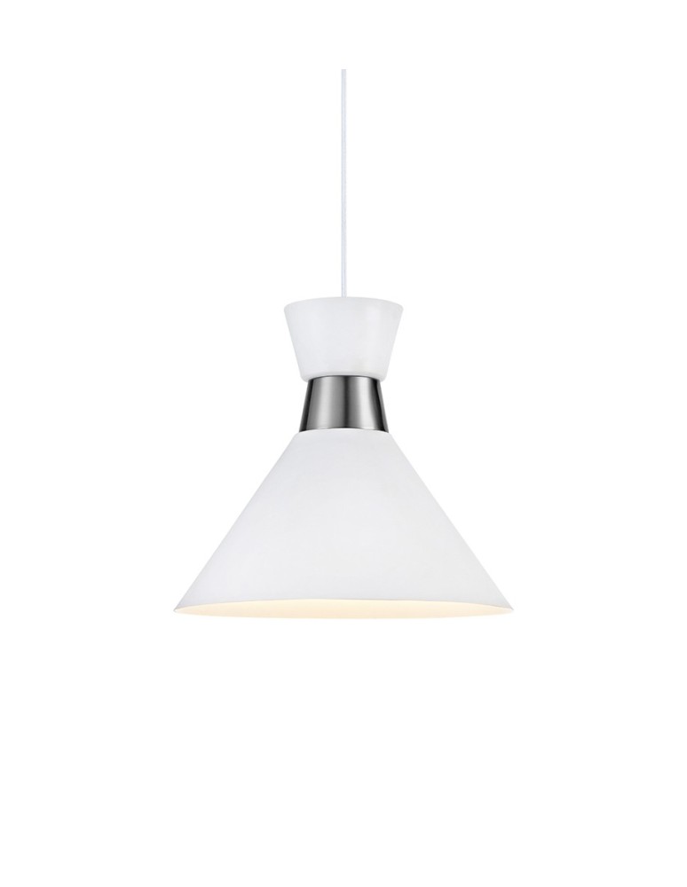Pendant lamps - Markslojd WAIST Pendant 1L White/Satin 106801 - product kolory-swiatla.pl 1