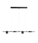Pendant lamps on a strip - Markslojd ROW Pendant 4L Black 107746 - product 1
