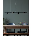 Pendant lamps on a strip - Markslojd ROW Pendant 4L Black 107746 - product 2