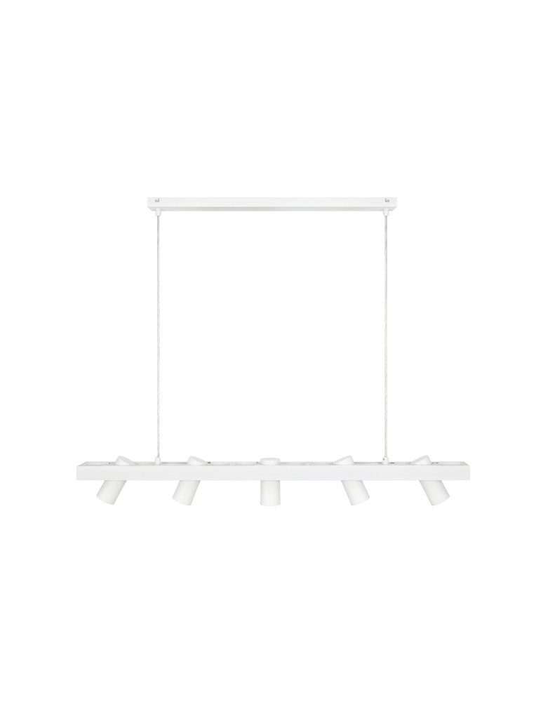Pendant lamps on a strip - Markslojd TORINO Pendant 5L White 107783 - product kolory-swiatla.pl 1