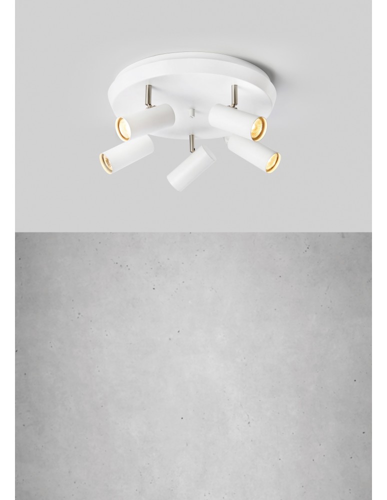 Spotlight ceiling lamps - Markslojd TORINO Ceiling Light 5L White/Steel 107781 - product kolory-swiatla.pl 2