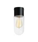 Bathroom ceiling lamps - Markslojd ZEN Ceiling 1L Black/Transparent IP44 107796 - product 1