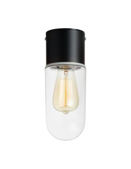 Markslojd ZEN Ceiling 1L Black/Transparent IP44 107796