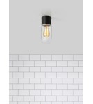 Bathroom ceiling lamps - Markslojd ZEN Ceiling 1L Black/Transparent IP44 107796 - product 2