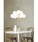 Pendant lamps spheres - Markslojd BIANCO Pendant 9L Gold/White 107994 - product 2