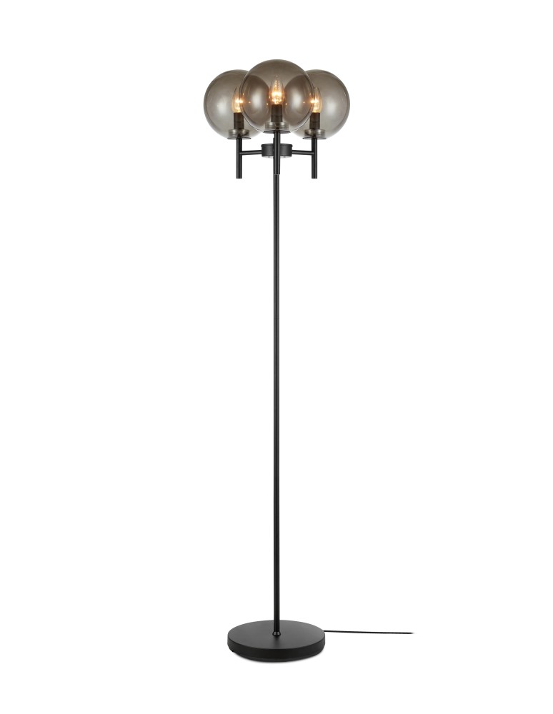 Floor lamps - Markslojd CROWN Floor 3L Black/Smoky 107947 - product kolory-swiatla.pl 1