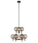 Pendant lamps spheres - Markslojd CROWN Pendant 9L Black/Smoky 107921 - product 1