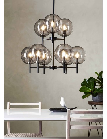 Markslojd CROWN Wisząca 9L Czarna/Przydymiony 107921 - produkt 2