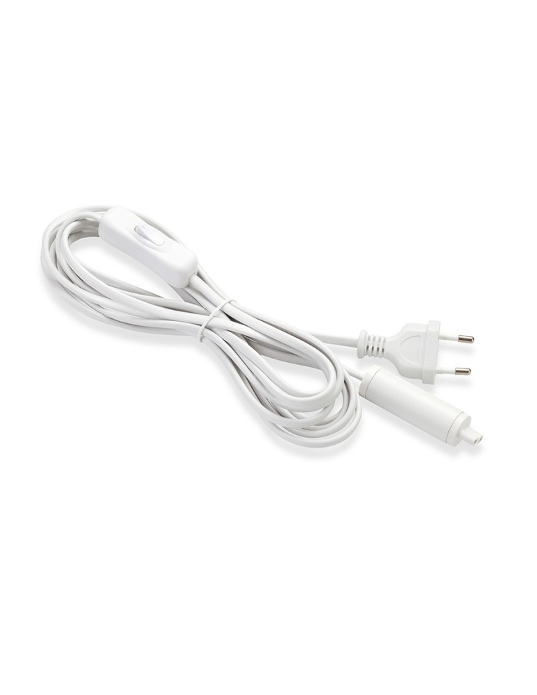 Lighting system accessories - Markslojd EXPAND Start Cable 3.5m Wallplug+Switch White 107523 - product kolory-swiatla.pl 1