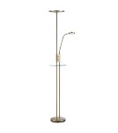 LED floor lamps - Markslojd FRIEND Floor 2L LED Antique Brass USB 107009 - product 1