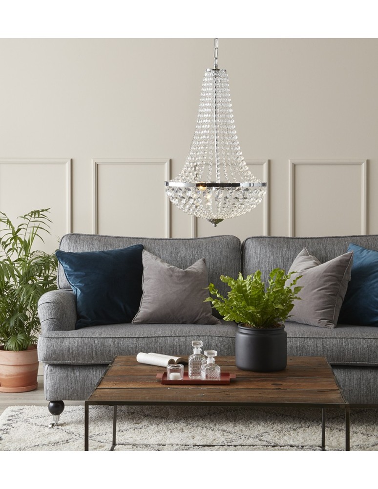 Glamour chandeliers - Markslojd GRÄNSÖ Chandelier 2L Chrome/MC IP44 107550 - product kolory-swiatla.pl 2