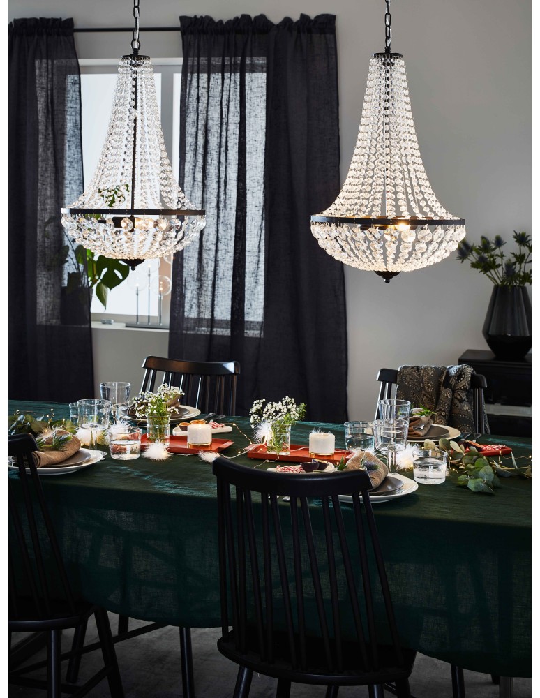 Glamour chandeliers - Markslojd GRÄNSÖ Pendant 2L Black/MC 107027 - product kolory-swiatla.pl 2