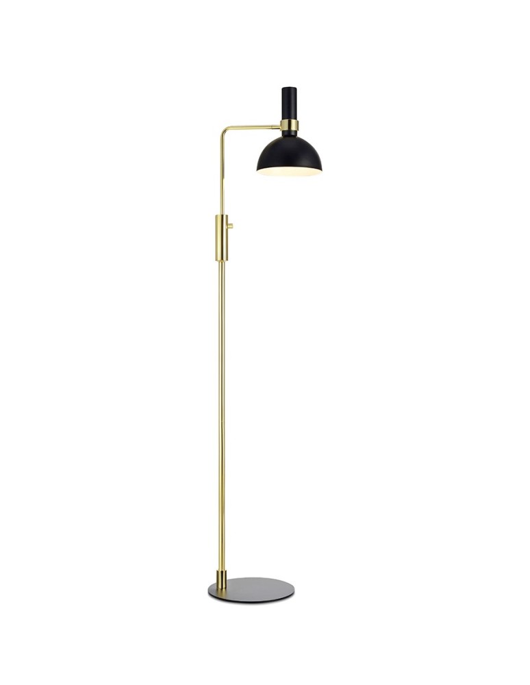 Floor lamps - Markslojd LARRY Floor 1L Black/Gold Brushed 106972 - product kolory-swiatla.pl 1