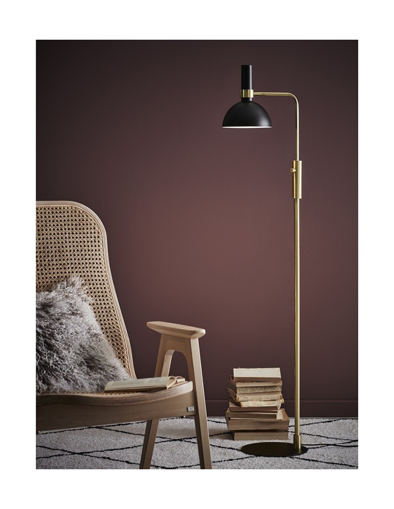 Floor lamps - Markslojd LARRY Floor 1L Black/Gold Brushed 106972 - product kolory-swiatla.pl 2